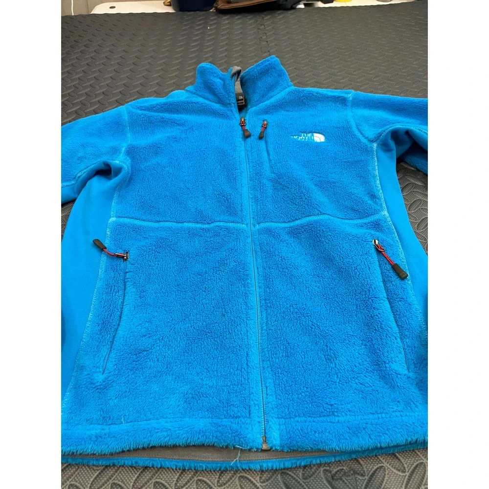 The North Face Summit Series Fleece Jacket Womens L Blue Full Zip Mock Neck